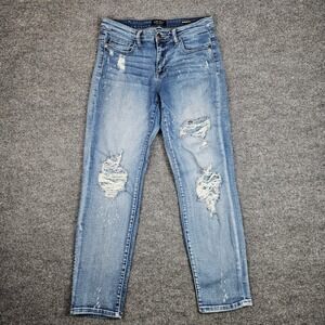 Judy‎ Blue Boyfriend Fit Jeans Womens 9/29 Distressed Light Wash Denim Mid Rise
